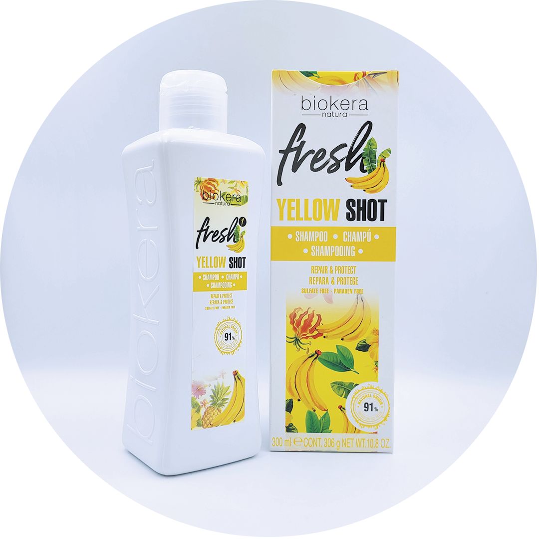 biokera fresh yellow shot shampoing 300ml